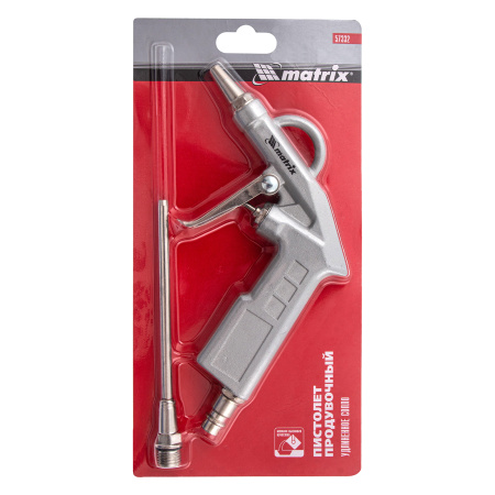Пистолет продувочный с удлиненным соплом, пневматический, 135 мм Matrix цена