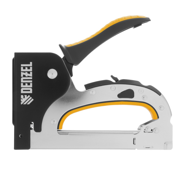 Степлер мебельный, стальной корпус, быстрая загрузка, регул. силы удара, тип 53, 4-14 мм Denzel цена