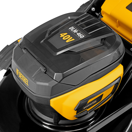 Газонокосилка аккумуляторная бесщет. DLM-460, 460 мм, травосб. 65 л., Li-Ion, 40 В Denzel цена