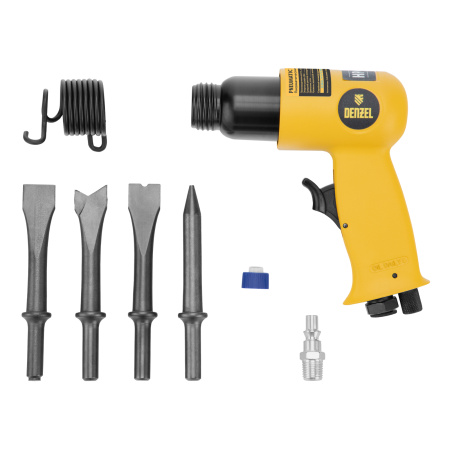 Пневматический молоток НР4500 + набор насадок, 113 л/мин, 4500 уд/мин Denzel цена