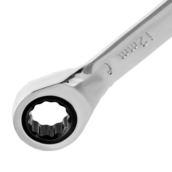 Ключ комбинированный, с трещеткой, 12 мм Denzel