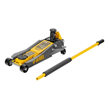 Домкрат гидравлический подкатной, 2/3 т, 98-770 мм, быстрый подъем, низ. подхват, проф, SUV Denzel цена