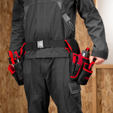 Сумка-пояс двойная, 20 карманов, держатель для молотка Matrix цена