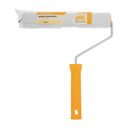 Валик "Велюр", 250 мм, ворс 4 мм, D 36 мм, D ручки 6 мм, шерсть Matrix цена