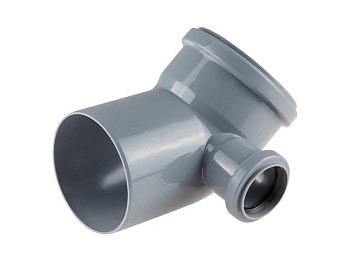 Отвод 110х45 с выходом 50 (правый) для внутренней канализации FLEXTRON