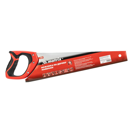 Ножовка по дереву, 450 мм, 7-8 TPI, зуб-3D, каленый зуб, двухкомпонентная рукоятка Matrix цена