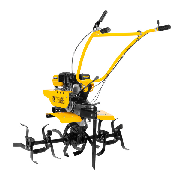 Мотоблок DPT-170SB, 7 л.с., ремен.сцеп, фрез 3х4, ШОМ, без колес, передачи 2В/1Н Denzel