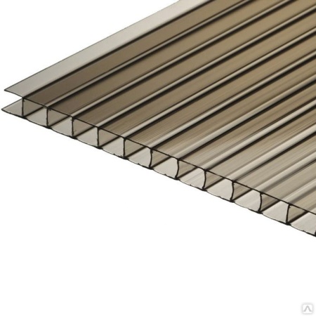 Поликарбонат сотовый 6 мм 2.1х12 м цвет бронзовый