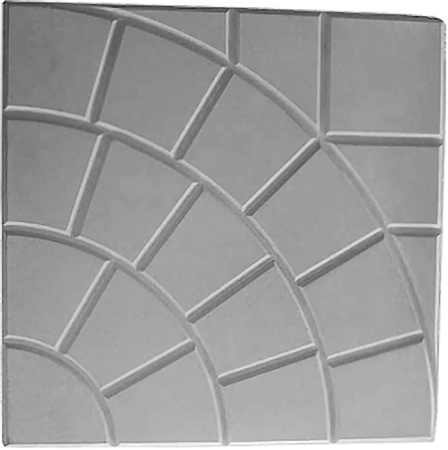 Тротуарная плитка Паутинка 350х350х50 серая