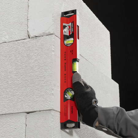 Уровень алюминиевый магнитный, 400 мм, фрезерованный, 3 глазка (1 зеркальный) усиленный Matrix цена