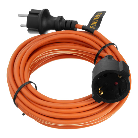 Удлинитель-шнур силовой Garden Series, ПВС, 10м, 1 розетка, 3 x 1 мм, Denzel цена