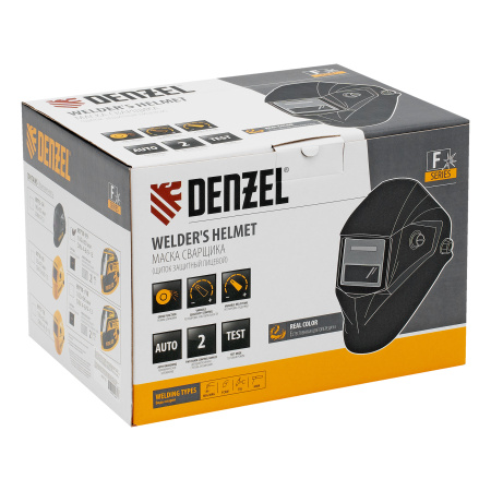 Щиток защитный лицевой (маска сварщика) F9, см. окно 100x60, Real Color, DIN 4-8/9-13// Denzel цена