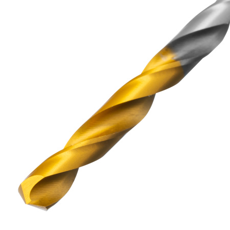 Сверло спиральное по металлу 5,5 х 139 мм, Р6М5, Golden Tip, удлиненное Denzel