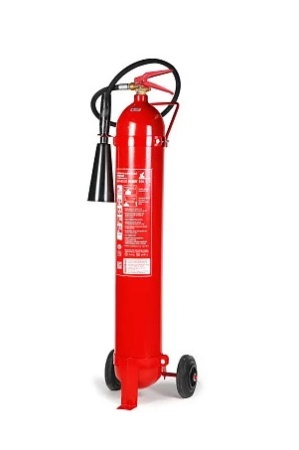 Огнетушитель углекислотный ОУ-7-ВСЕ ИНЕЙ на шасси