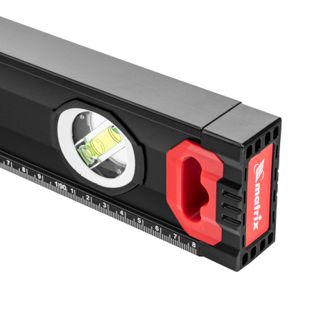 Уровень алюминиевый, усиленный, фрезерованный, 3 глазка, двухкомпонентные рукоятки, 2000 мм Matrix цена