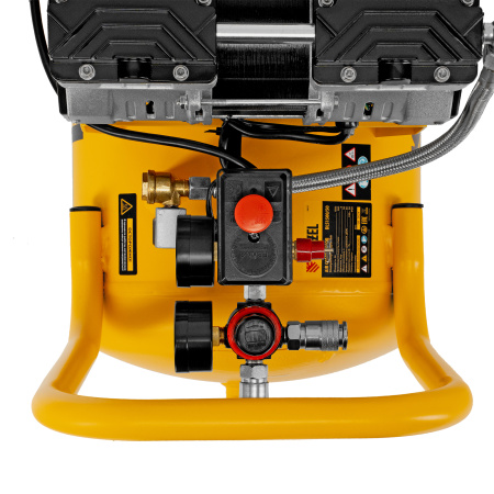 Компрессор безмасляный, малошумный DLS 1500/50, 1500 ВТ, 2x750, 50 л, 260 л/мин Denzel
