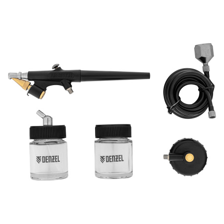 Аэрограф с нижним бачком AB2, 0,8 мм, 22 мл, 11 л/мин Denzel цена