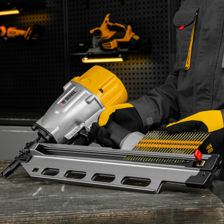 Гвозди для пнев. нейлера (крашен.) длина - 90 мм, диам. - 3,05 мм, 2000 шт. Denzel цена