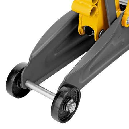 Домкрат гидравлический подкатной с фиксатором, 2 т, 130-330 мм Denzel цена