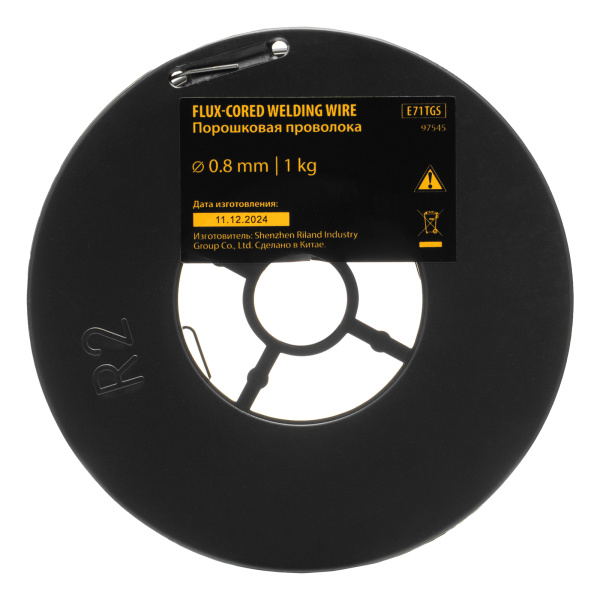 Порошковая проволока Е71TGS, диам. 0,8 мм, 1 кг, диам. катушки D100 Denzel