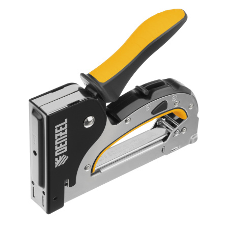 Степлер мебельный, стальной корпус, быстрая загрузка, регул. силы удара, тип 53, 4-14 мм Denzel цена