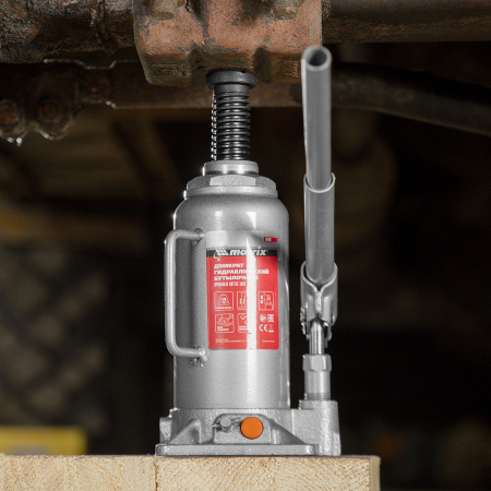 Домкрат гидравлический бутылочный, 12 т, h подъема 230-465 мм Matrix цена