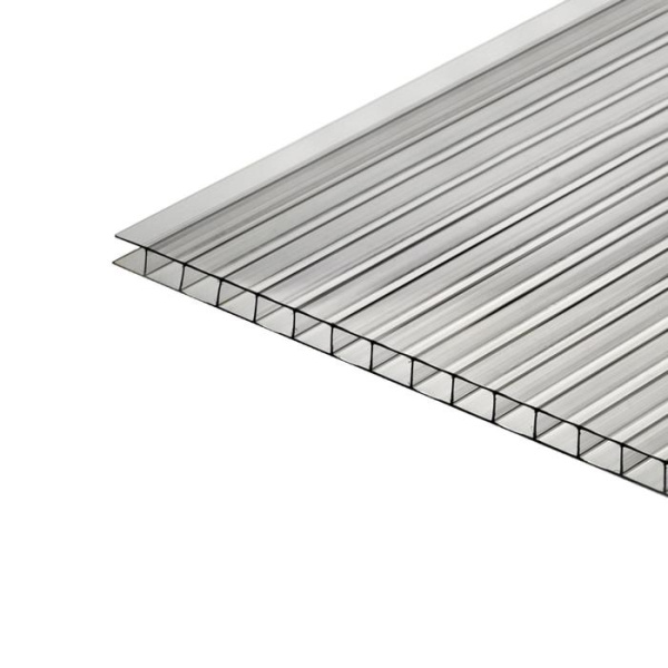 Поликарбонат сотовый 4 мм 2.1х12 м цвет прозрачный