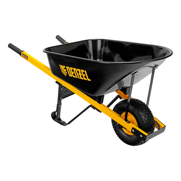 Тачка строительная, усиленная, объем 140 л, 230 кг, колесо 15х6.00-6 Denzel цена