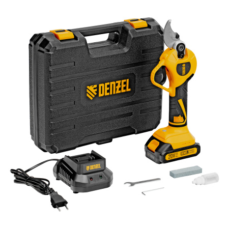 Секатор аккумуляторный, бесщет., CP-30BL, Li-Ion, 20 В, лезвия SK5 // Denzel цена