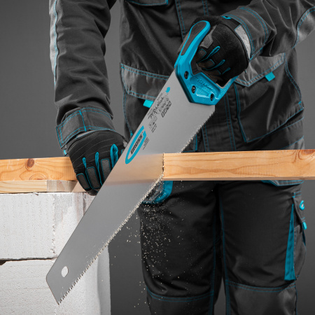 Ножовка по дереву "Piranha", 500 мм, 7-8 TPI, зуб-3D, каленый зуб, двухкомпонентная рукоятка Gross цена