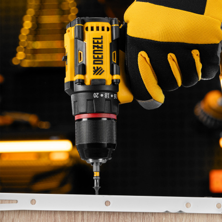 Дрель-шуруповерт аккумуляторная бесщет. CDH-BL-20, Li-Ion, 20 В// Denzel