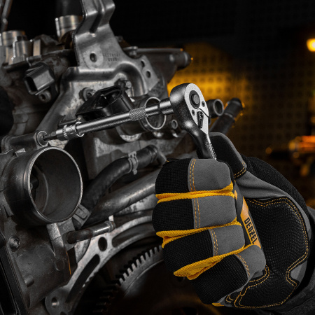 Набор инструментов, 1/2", 1/4", 3/8", CrV, S2, пластиковый кейс, 216 предметов Denzel