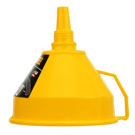 Воронка пластиковая 160 мм с металлическим ситом, непроливайкой и гибким наконечником Denzel цена