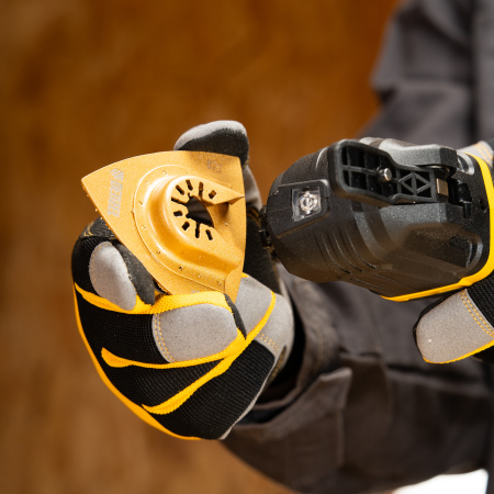 Насадка для МФИ шлифовальная дельтавидная, HM, по плитке и дереву, 78 мм Denzel