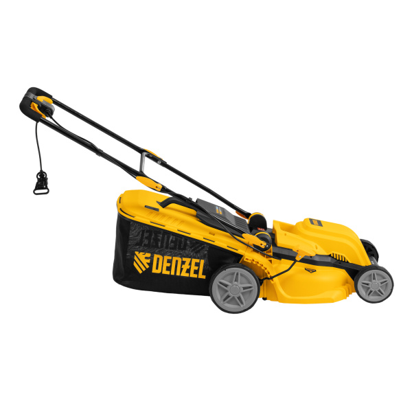 Газонокосилка электрическая GMC-1800, шир. 38см, 1800 Вт, 6 уров., травосб. 35 л Denzel цена