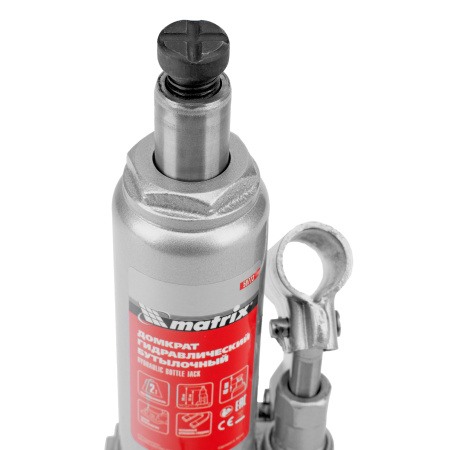 Домкрат гидравлический бутылочный, 2 т, h подъема 181-345 мм, в пластиковом кейсе Matrix цена