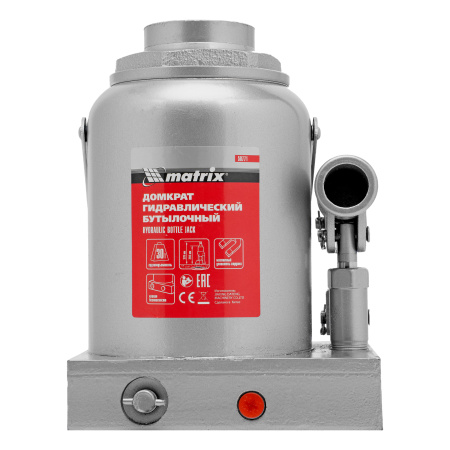 Домкрат гидравлический бутылочный, 30 т, h подъема 244-370 мм Matrix цена