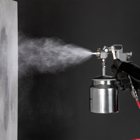 Набор пневмоинструмента, 5 предметов, быстросъемное соединение, краскораспылитель с нижним бачком Matrix цена