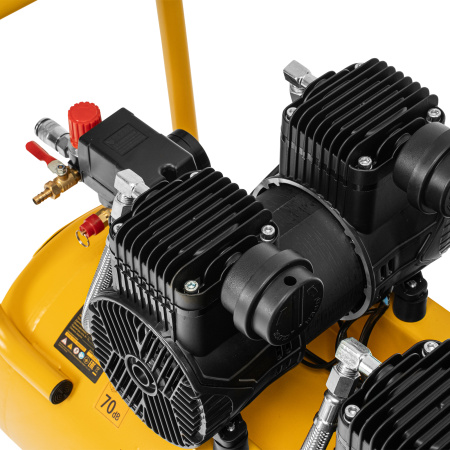 Компрессор безмасл. малошумный DLP -3000/50, 3 кВт, 2х1,5 кВт,50 л, 2850 об/мин,500 л/мин Denzel