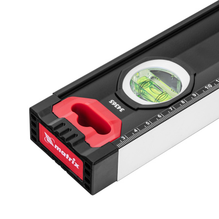 Уровень алюминиевый, усиленный, фрезерованный, 3 глазка, двухкомпонентные рукоятки, 1500 мм Matrix цена