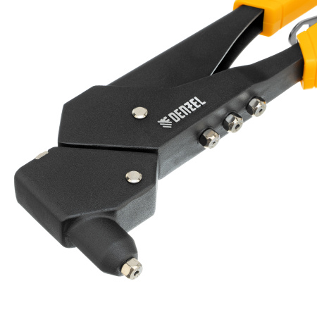 Заклепочник ручной, 285 мм, поворотный, 0-360, заклепки 2,4-3,2-4,0-4,8 мм Denzel цена