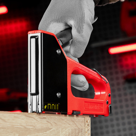 Степлер мебельный 4-функциональный пластиковый, тип скобы: 53, 28, 300, 500, 6-14 мм Matrix цена