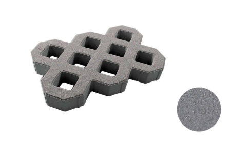 Газонная решетка 500х330х80 мм серая