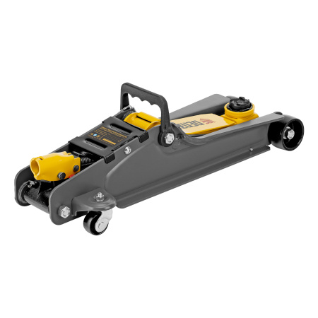 Домкрат гидравлический подкатной с фиксатором, 2,5 т, 85-385 мм Denzel цена