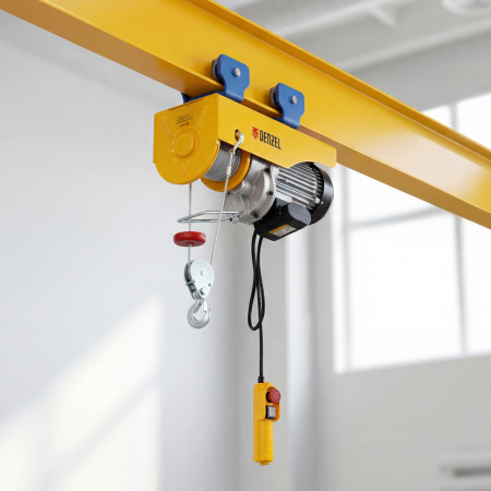 Тельфер электрический TF-1200,1.2 т, 1800 Вт, высота 12 м, 8 м/мин Denzel цена