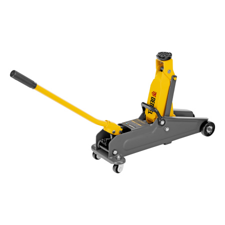 Домкрат гидравлический подкатной, 2 т, 135-385 мм Denzel цена