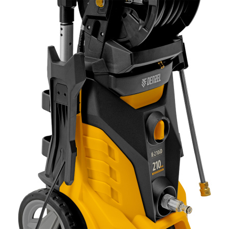 Моечная машина высокого давления R-210iD, 2600 Вт, 210 бар, 8.0 л/мин, асинхронный двигатель, барабан Denzel
