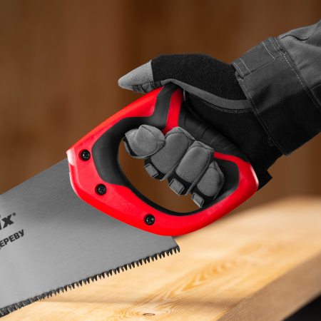 Ножовка по дереву, 500 мм, 7-8 TPI, зуб-3D, каленый зуб, двухкомпонентная рукоятка Matrix цена