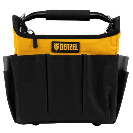 Переноска для инструмента, 260х240х300 мм, 22 кармана, наплечный ремень Denzel цена