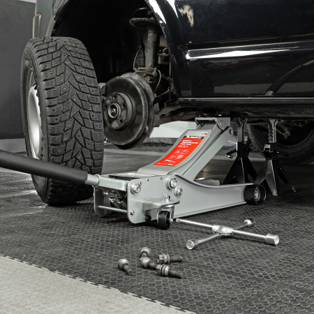 Домкрат гидравлический подкатной профессиональный, быстрый подъем, 3,5т Low Profile, Quick Lift, 100-535 мм, проф Matrix цена